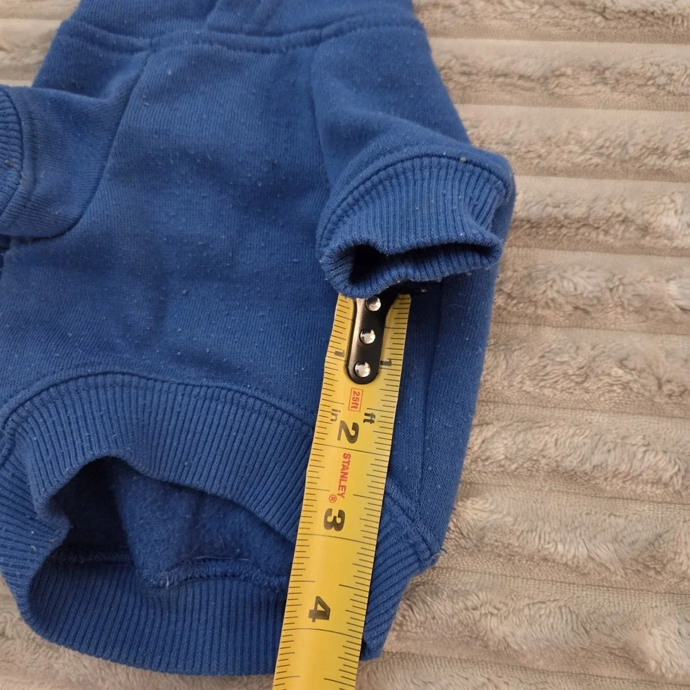 Zack & Zoey Basic Dog Hoodie Blue Sweatshirt Kangaroo Pocket Size Extra Small XS